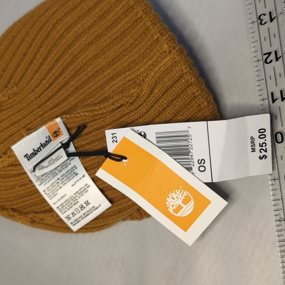 Timberland Men's Ribbed Watch Cap with Logo Plate NWT - Picture 4 of 7